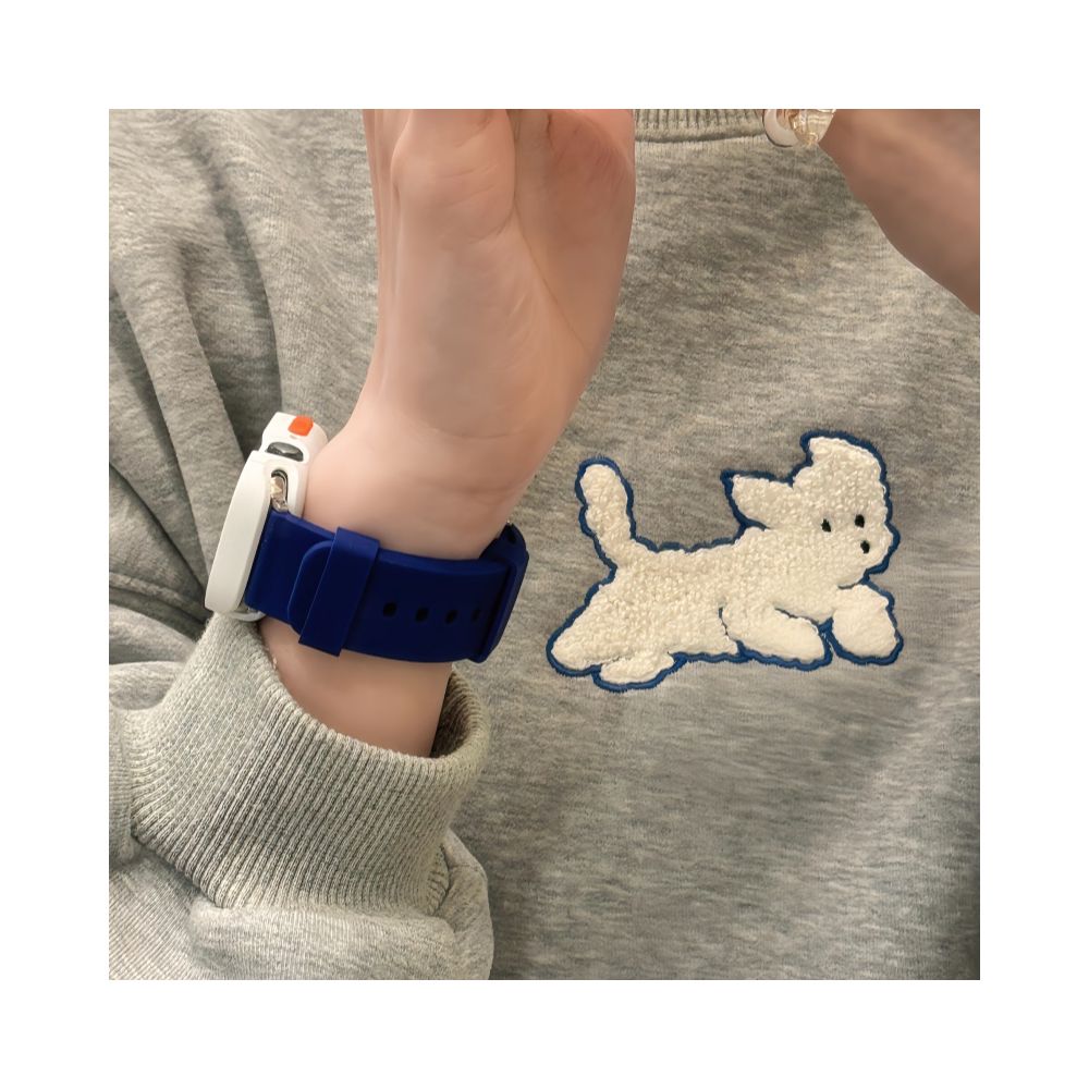 Small niche color blocking sports silicone strap suitable for Apple Watch 11 Apple Watch S10 9 creative protective case image 3