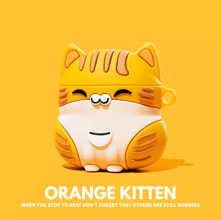 Grey Kitten Orange Kitten AirPods Kılıfı
