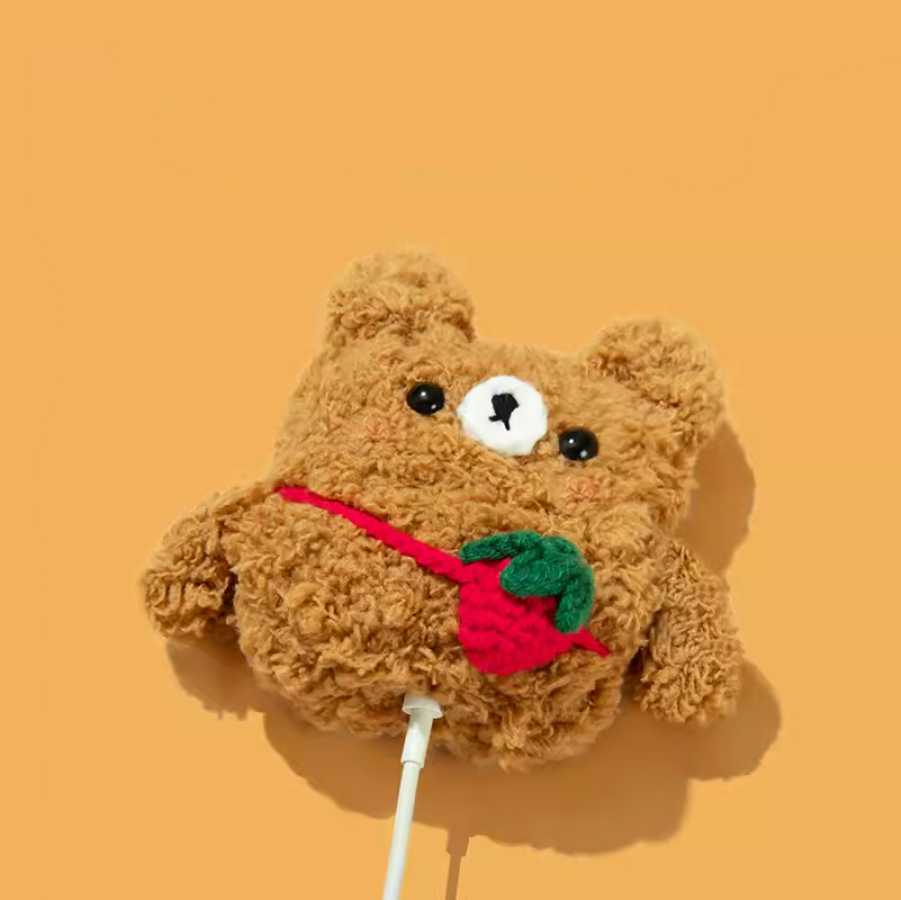 EARISE Brown Bear Airpods Kılıfı Tüm modellere uygun tasarım airpods koruyucu kılıf airpods1 ve airpods2 için airpods3 airpods pro kılıfı airpods pro2 airpods4 airpods 4 kılıfı