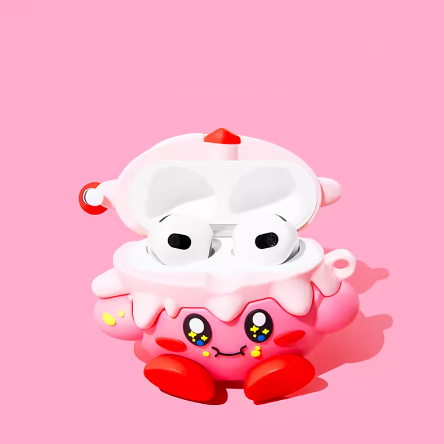 EARISE Kirby Puff Airpods Kılıfı Tüm modellere uygun tasarım airpods koruyucu kılıf airpods1 ve airpods2 için airpods3 airpods pro kılıfı airpods pro2 airpods4 airpods 4 kılıfı