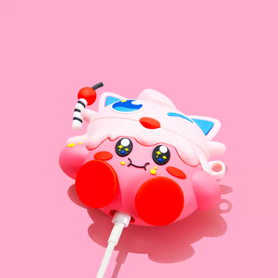 EARISE Kirby Puff Airpods Kılıfı Tüm modellere uygun tasarım airpods koruyucu kılıf airpods1 ve airpods2 için airpods3 airpods pro kılıfı airpods pro2 airpods4 airpods 4 kılıfı