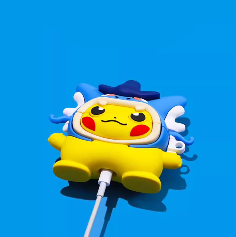 EARISE Pikachu Gyarados Airpods Kılıfı Tüm modellere uygun tasarım airpods koruyucu kılıf airpods1 ve airpods2 için airpods3 airpods pro kılıfı airpods pro2 airpods4 airpods 4 kılıfı