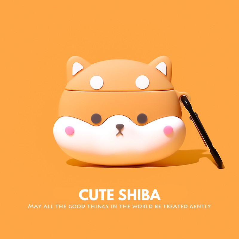 EARISE Cute Shiba Airpods Kılıfı Tüm modellere uygun tasarım airpods koruyucu kılıf airpods1 ve airpods2 için airpods3 airpods pro kılıfı airpods pro2 airpods4 airpods 4 kılıfı