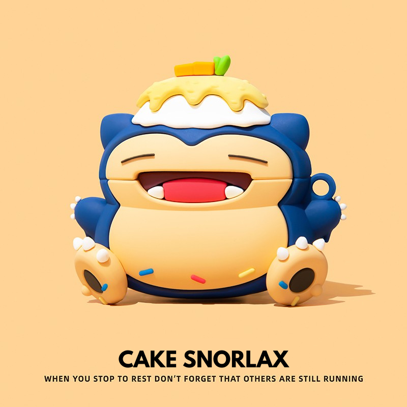 EARISE Cake Snorlax Airpods Kılıfı Tüm modellere uygun tasarım airpods koruyucu kılıf airpods1 ve airpods2 için airpods3 airpods pro kılıfı airpods pro2 airpods4 airpods 4 kılıfı