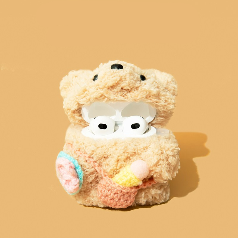 EARISE Cute Bear Airpods Kılıfı Tüm modellere uygun tasarım airpods koruyucu kılıf airpods1 ve airpods2 için airpods3 airpods pro kılıfı airpods pro2 airpods4 airpods 4 kılıfı