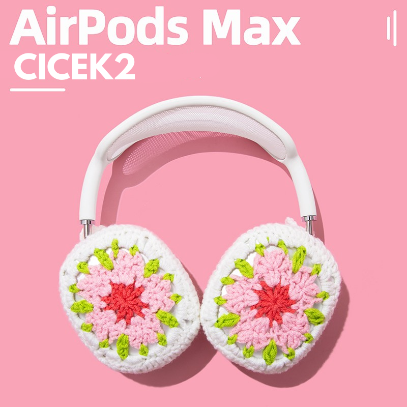 EARISE Cicek2 Airpods Max Kılıfı kaymaz sıkı uyum hafif yumuşak silikon çizilme ve düşme dostu kolay yıkanabilir airpods max