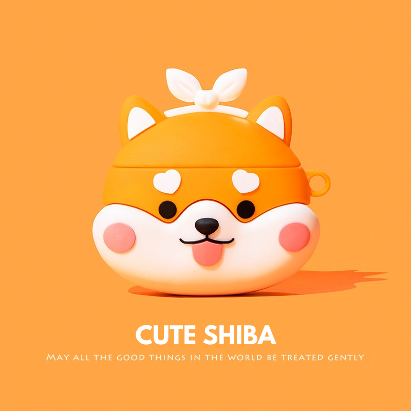 EARISE Cute Shiba Airpods Kılıfı Tüm modellere uygun tasarım airpods koruyucu kılıf airpods1 ve airpods2 için airpods3 airpods pro kılıfı airpods pro2 airpods4 airpods 4 kılıfı