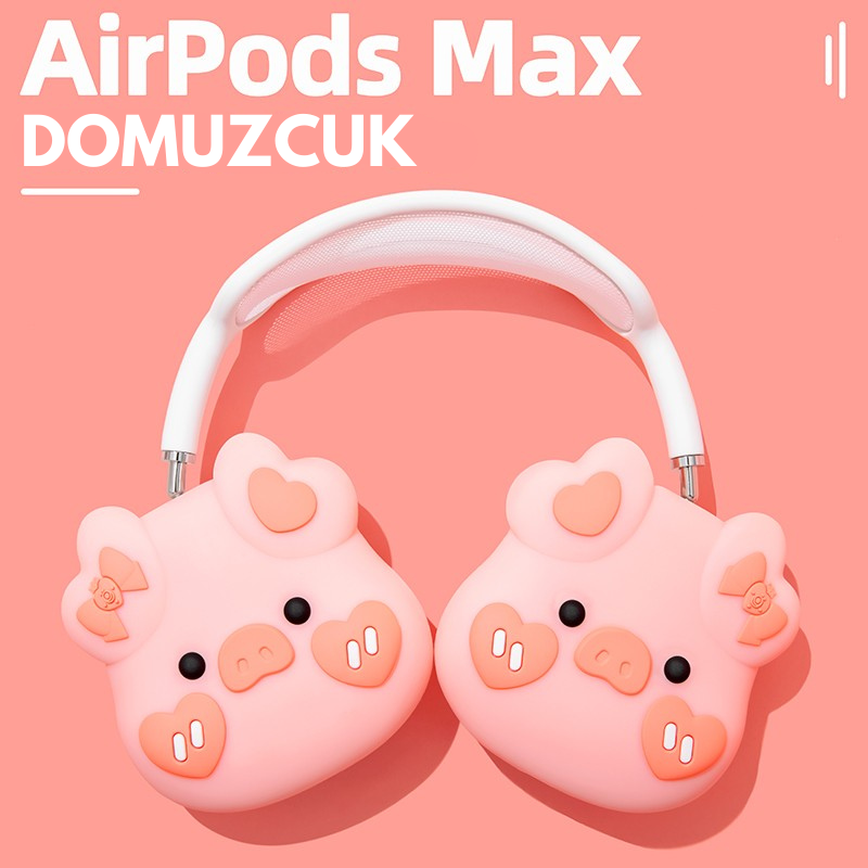 EARISE Domuzcuk Airpods Max Kılıfı kaymaz sıkı uyum hafif yumuşak silikon çizilme ve düşme dostu kolay yıkanabilir airpods max