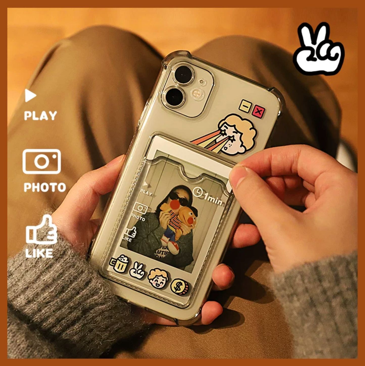 Eye Contact iPhone Case (Polaroid Photo)