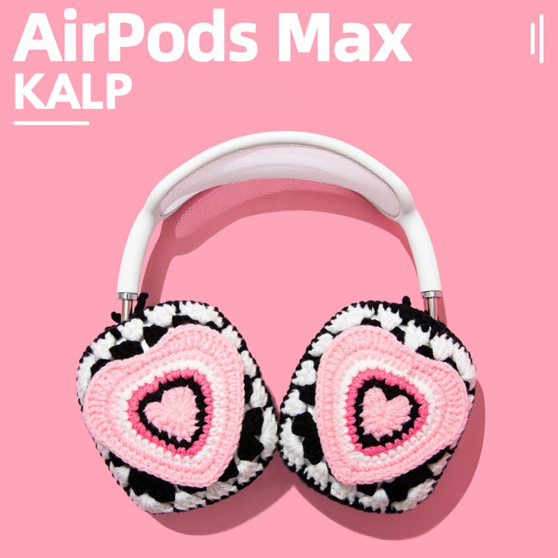 EARISE Kalp Airpods Max Kılıfı kaymaz sıkı uyum hafif yumuşak silikon çizilme ve düşme dostu kolay yıkanabilir airpods max