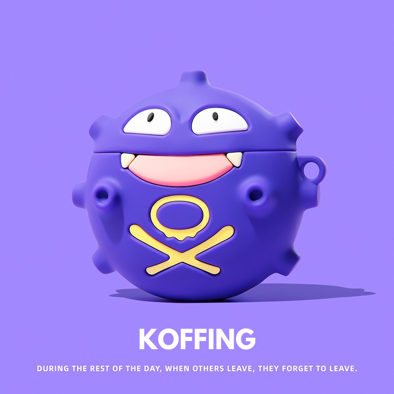 EARISE Koffing Airpods Kılıfı Tüm modellere uygun tasarım airpods koruyucu kılıf airpods1 ve airpods2 için airpods3 airpods pro kılıfı airpods pro2 airpods4 airpods 4 kılıfı