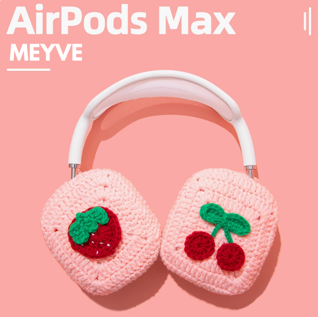 EARISE Meyve Airpods Max Kılıfı kaymaz sıkı uyum hafif yumuşak silikon çizilme ve düşme dostu kolay yıkanabilir airpods max