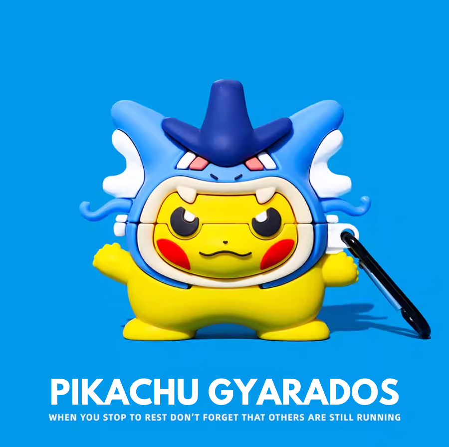 EARISE Pikachu Gyarados Airpods Kılıfı Tüm modellere uygun tasarım airpods koruyucu kılıf airpods1 ve airpods2 için airpods3 airpods pro kılıfı airpods pro2 airpods4 airpods 4 kılıfı