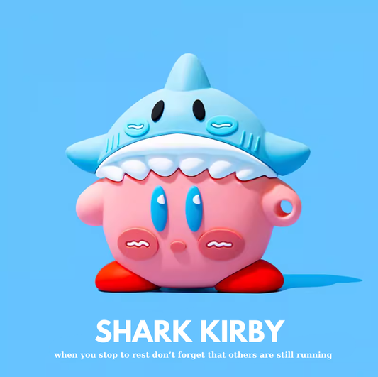 EARISE Shark Kirby Airpods Kılıfı Tüm modellere uygun tasarım airpods koruyucu kılıf airpods1 ve airpods2 için airpods3 airpods pro kılıfı airpods pro2 airpods4 airpods 4 kılıfı