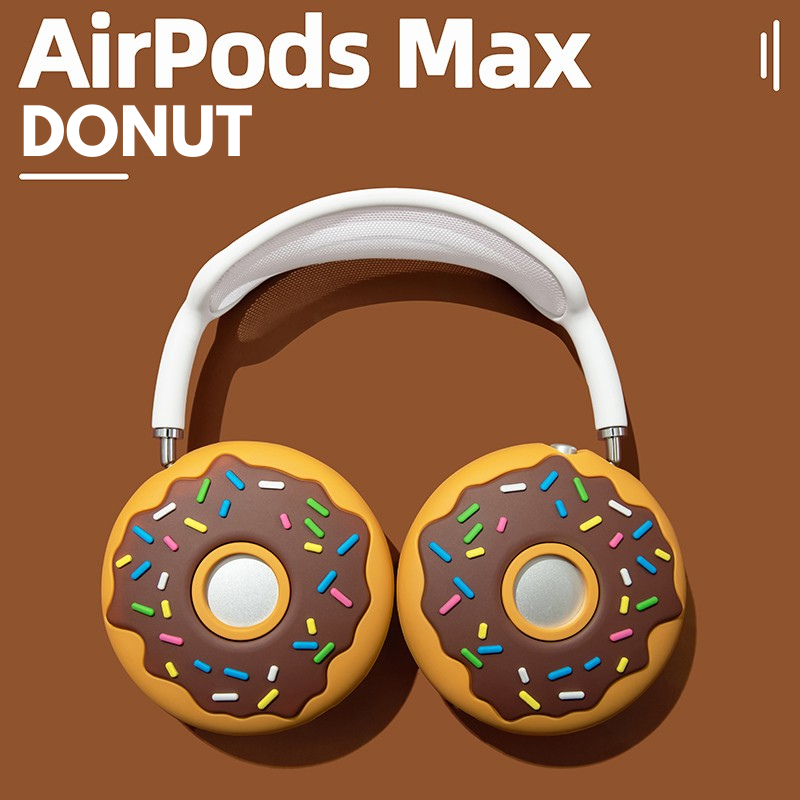 EARISE Donut Airpods Max Kılıfı kaymaz sıkı uyum hafif yumuşak silikon çizilme ve düşme dostu kolay yıkanabilir airpods max