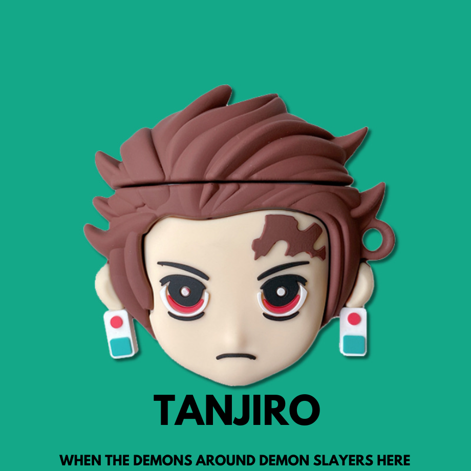 EARISE Demon Slayer Tanjiro Airpods Kılıfı Tüm modellere uygun tasarım airpods koruyucu kılıf airpods1 ve airpods2 için airpods3 airpods pro kılıfı airpods pro2 airpods4 airpods 4 kılıfı