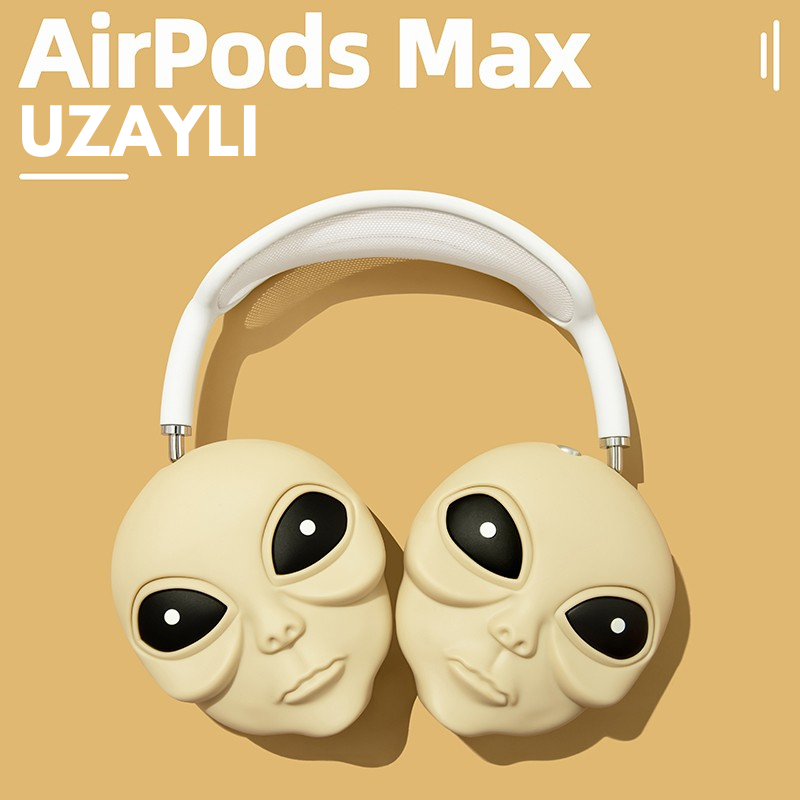 EARISE Uzaylı Airpods Max Kılıfı kaymaz sıkı uyum hafif yumuşak silikon çizilme ve düşme dostu kolay yıkanabilir airpods max